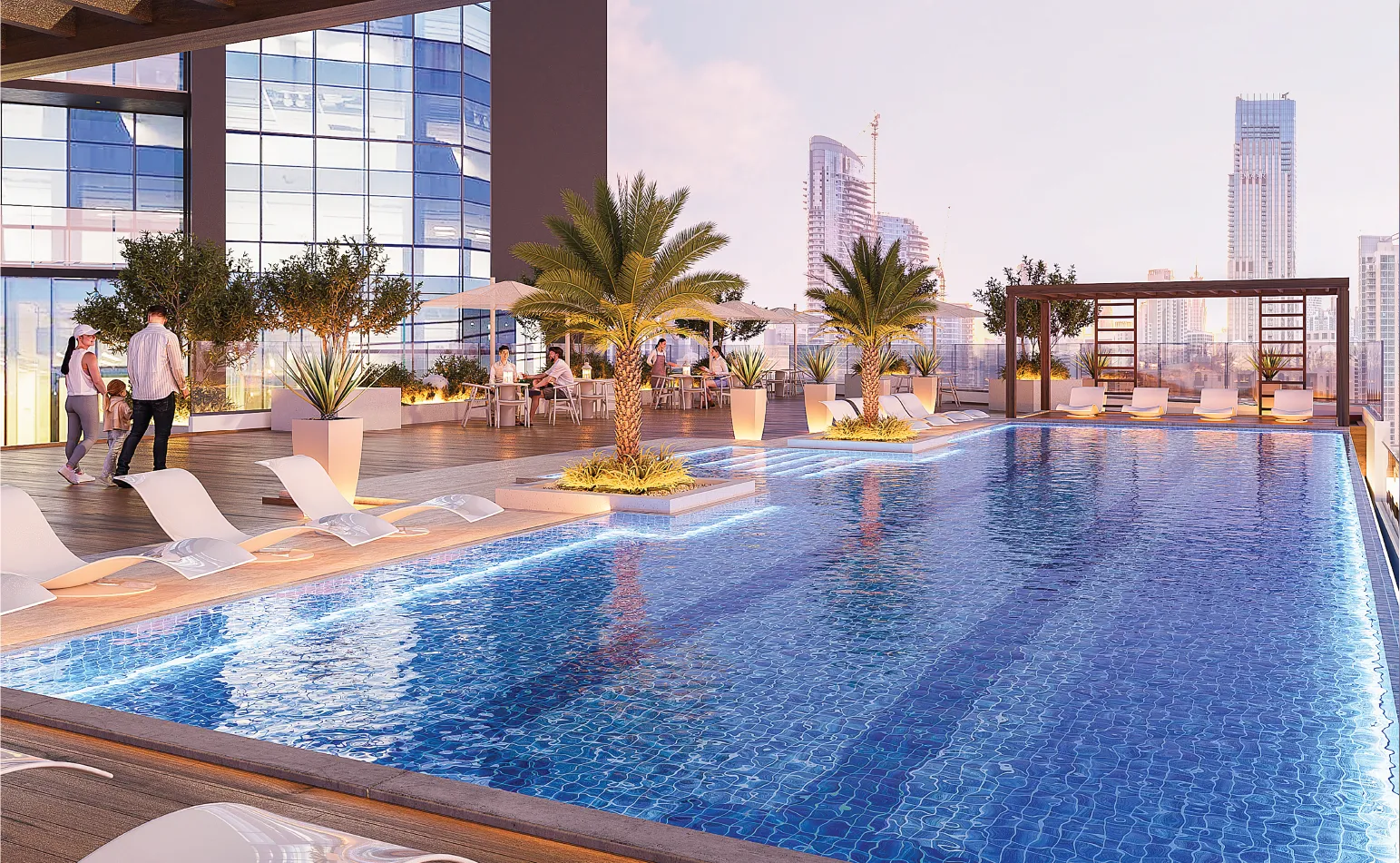 Infinity swimming pool at CODENAME - Ocean Prive residential project in Mumbai
